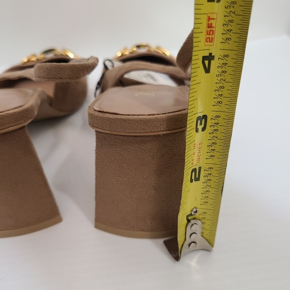 ZARA | BLOCK-HEEL SLINGBACK SHOES BROWN SIZE 9 - Picture 6 of 13